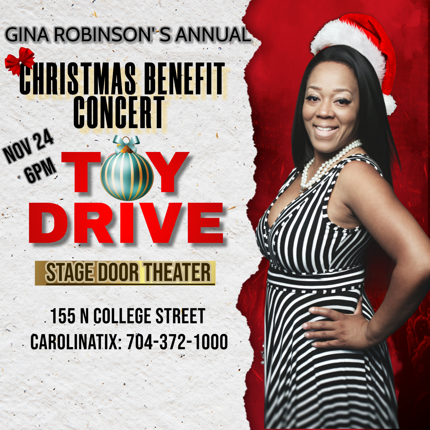 Gina Robinson's Annual Christmas Benefit Concert & Toy Drive