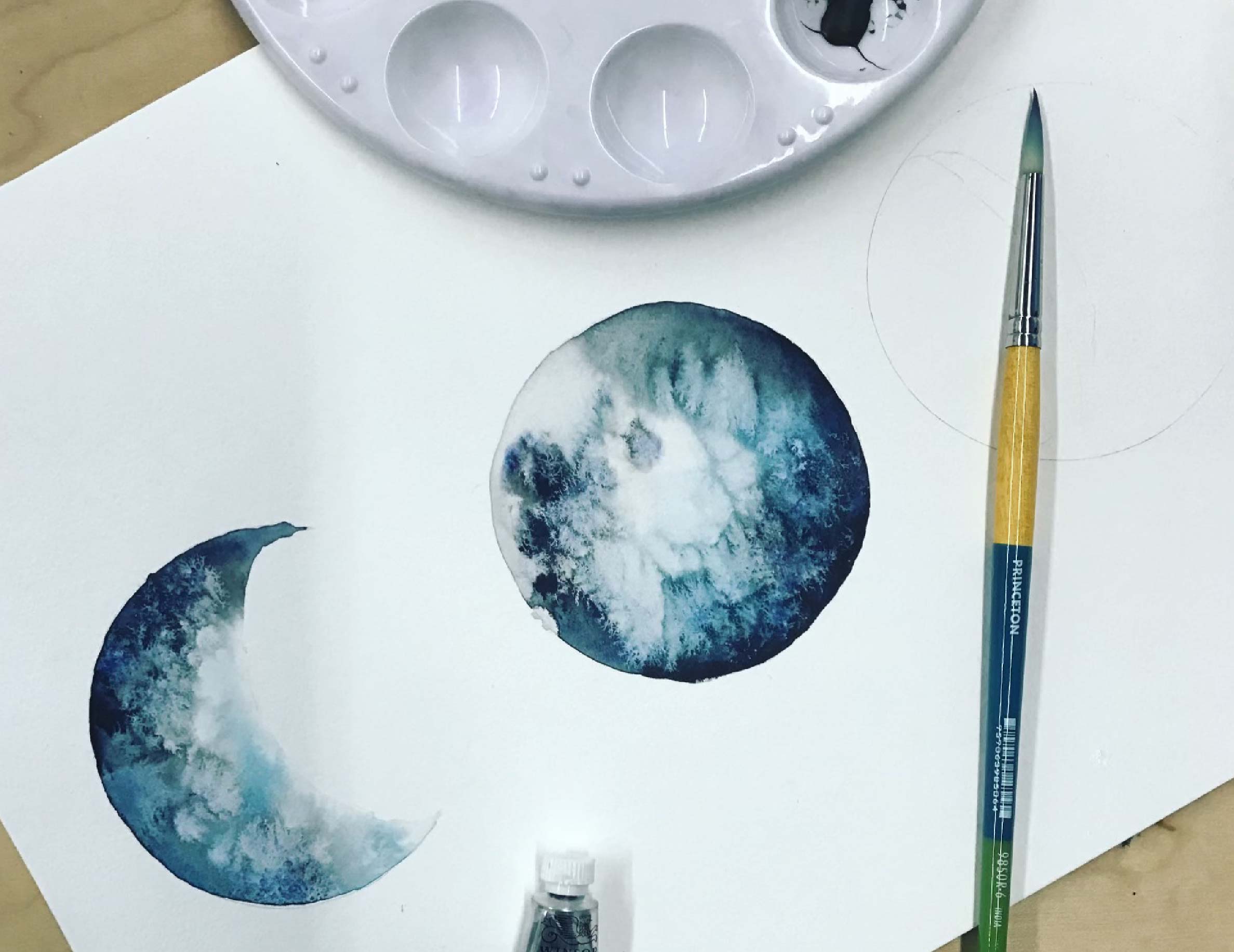 Galaxy Watercolor Class with Skillpop